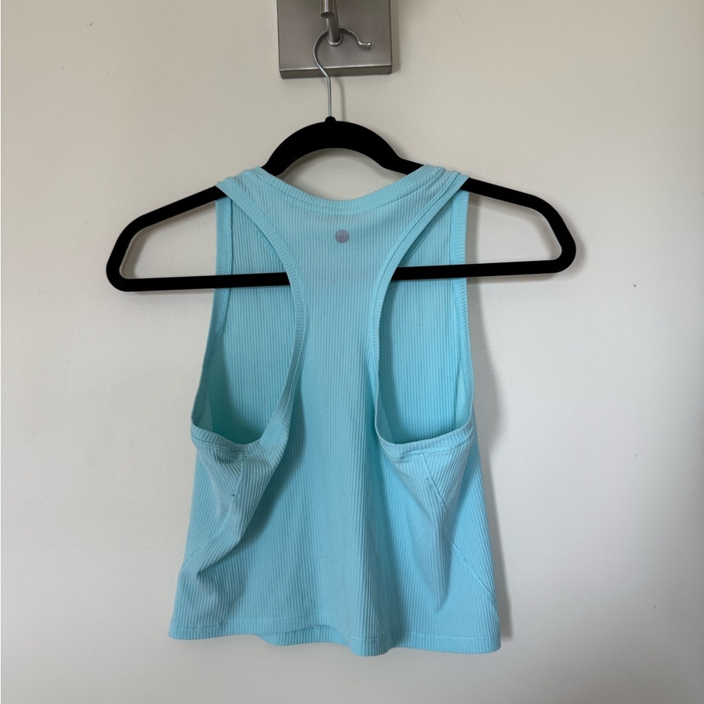 Blue Crop Tank Top - Picture 2 of 2